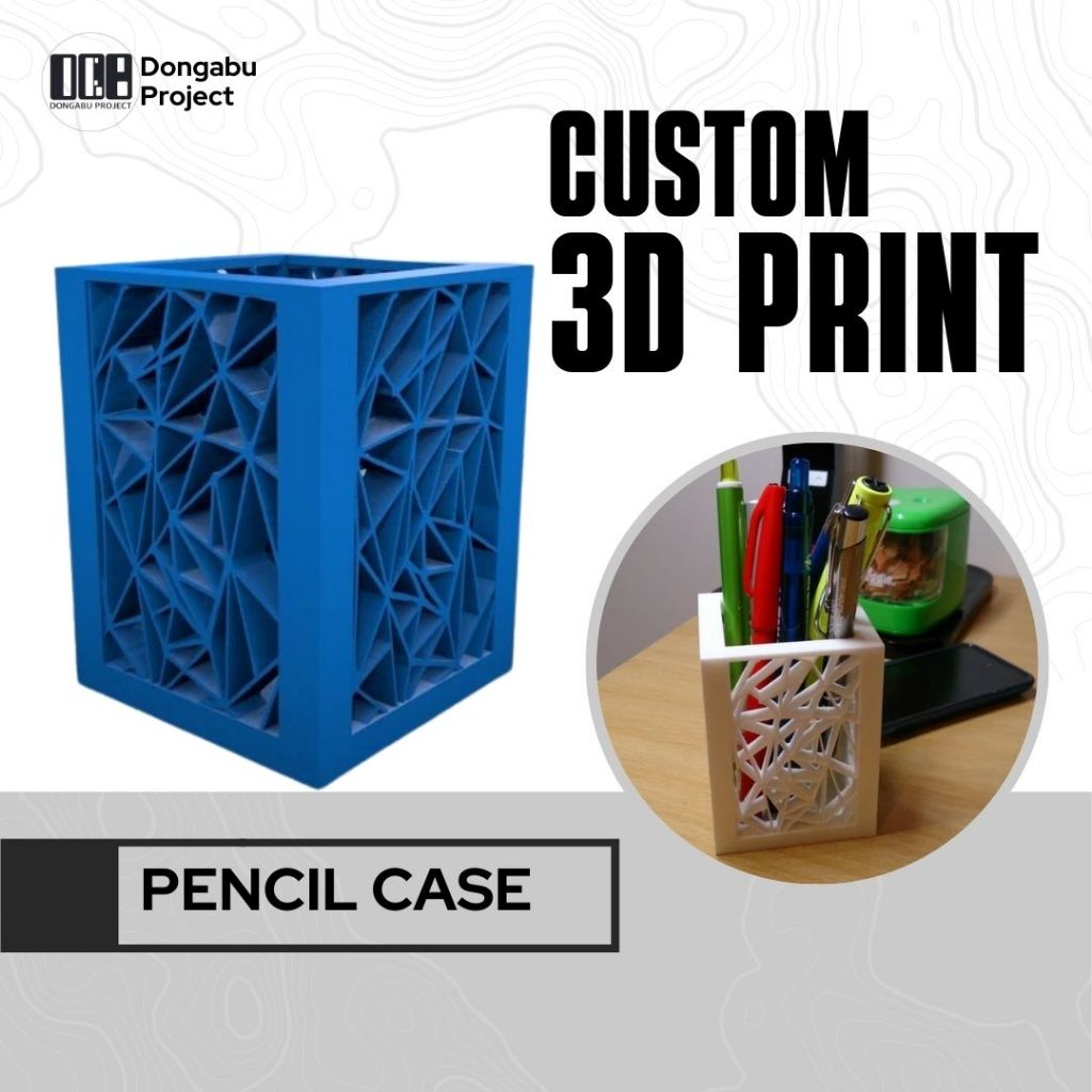 

Custom 3D Print Cetak 3D Pencil Case Kotak Pensil