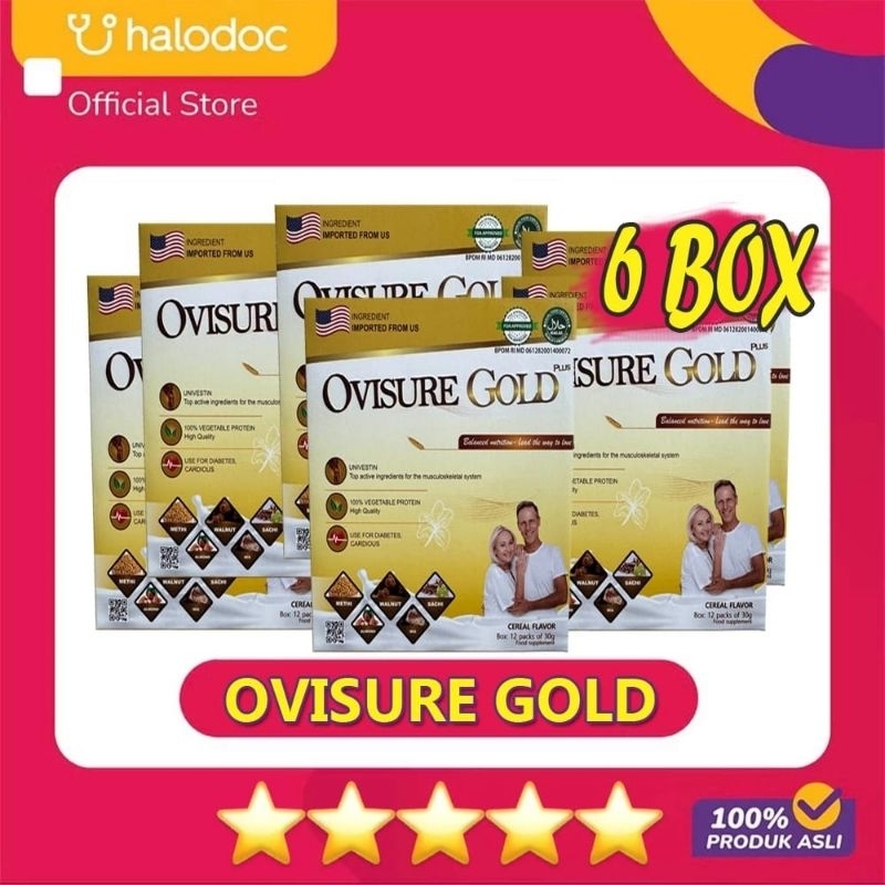 

6 BOX OVISURE GOLD MILK SUSU OBAT TULANG DAN SENDI YG SEHAT 100% ORI