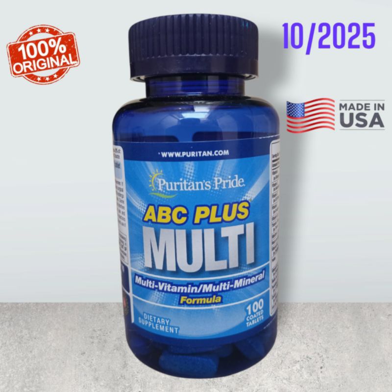 

Puritan Pride ABC Plus Multivitamin & Multimineral 100 Tab