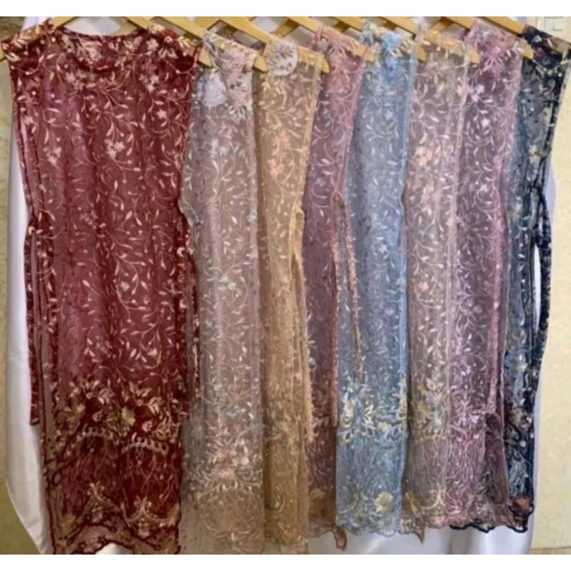 Vest Brokat Tile / Outer Brokat Tile Premium Kondangan Kekinian