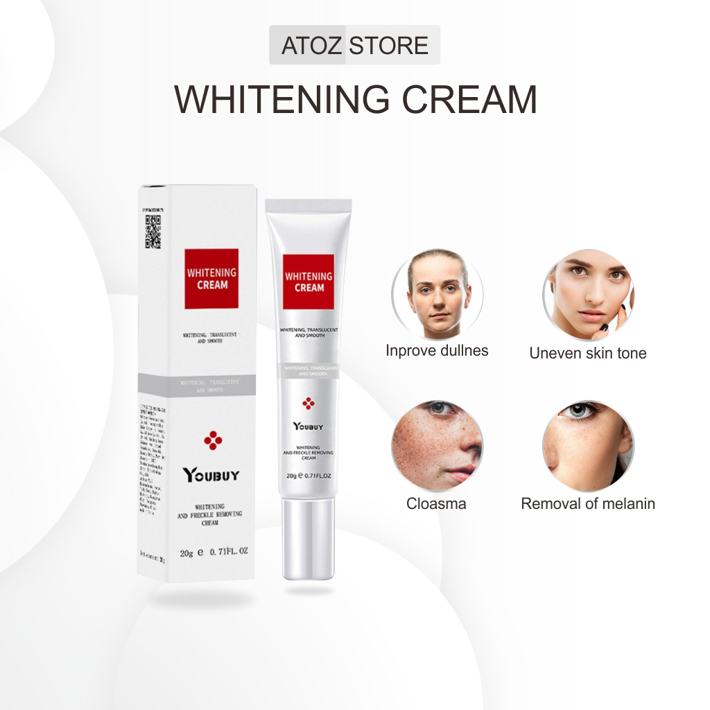 WHITENING AND FRECKLE REMOVING CREAM PENGHILANG FLEK HITAM DI WAJAH BPOM 100% ORIGINAL YOUBUY SERUM