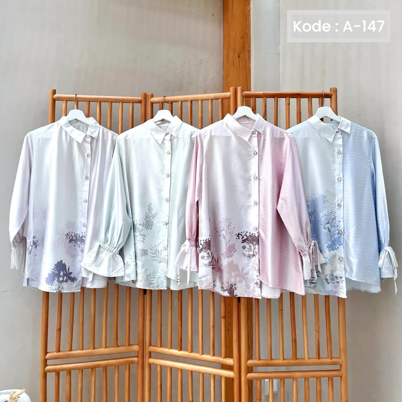 Atasan ayesha Prisile |atasan wanita -Blouse wanita -silk premium -baju mewah