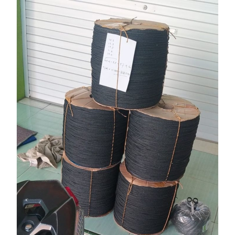 

Tali kertas warna hitam diameter 3mm harga per kg paper rope kraft