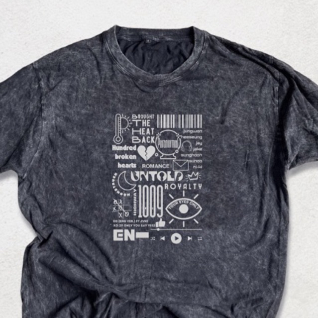 [PRE-ORDER] ENHYPEN ROMANCE:UNTOLD BLACK WASHED T-SHIRT