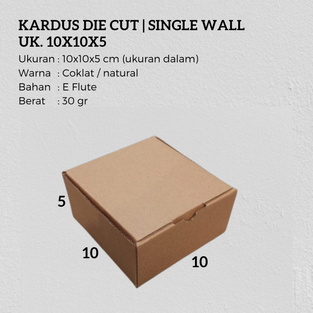 

Kardus karton uk.10x10x5 cm | Kardus Die Cut | Box Hampers