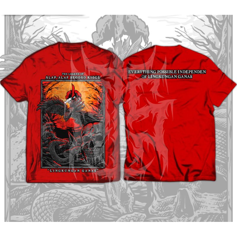 T-SHIRT KAOS LIGAS THE LEGEND OF ALAP - ALAP SEGORO KIDUL VARIASI WARNA MERAH, HITAM, BIRU, PUTIH