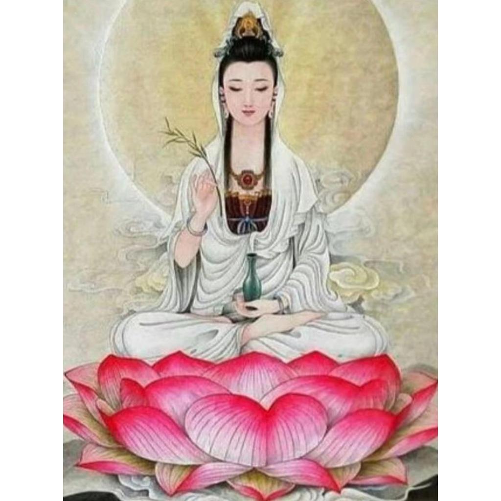 LUKISAN FULL DIAMOND 5D PAINTING (DIY) DEWI KWAN YIN  30x400cm (PxT)