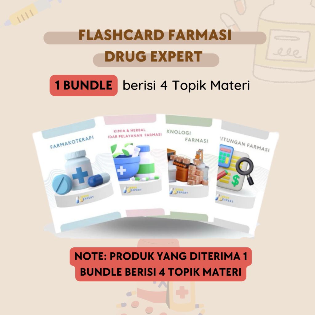 DE-FLASHCARD OF PHARMACY edisi 2.0 Flashcard Farmasi Flashcard Drug Expert Buku Saku Kedokteran