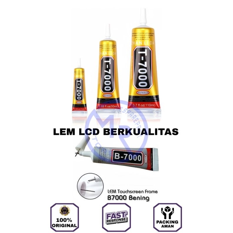 

LEM LCD-TOUCHSREEN TERBAIK DAN SERBAGUNA 15ML.B7000/T7000 HITAM DAN BENING