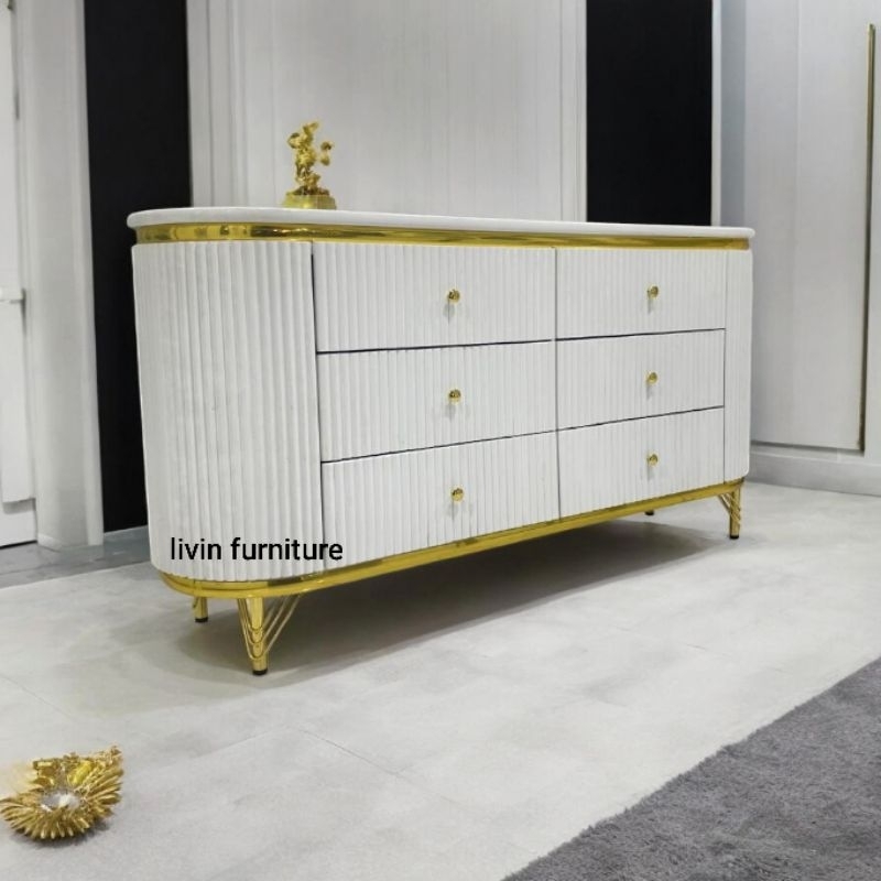 bufet tv oval minimalis 160cm