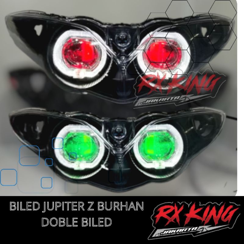 LAMPU DEPAN JUPITER Z 2010 JUPITER BURHAN BILLED PROJIE DOBLE 35WATT PLUS REFLEKTOR