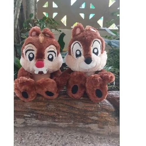 Boneka Couple Tupai Chip Dale Disney Parks Kaki Besar