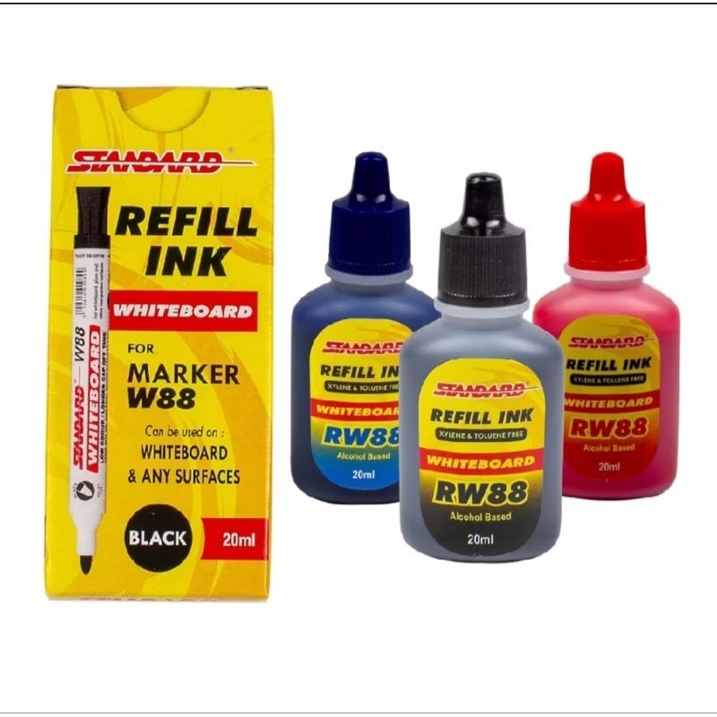 

(TINTA ISI ULANG) REFILL SPIDOL PAPAN TULIS WHITEBOARD STANDARD W88 / RW-88 (BISA DIHAPUS)