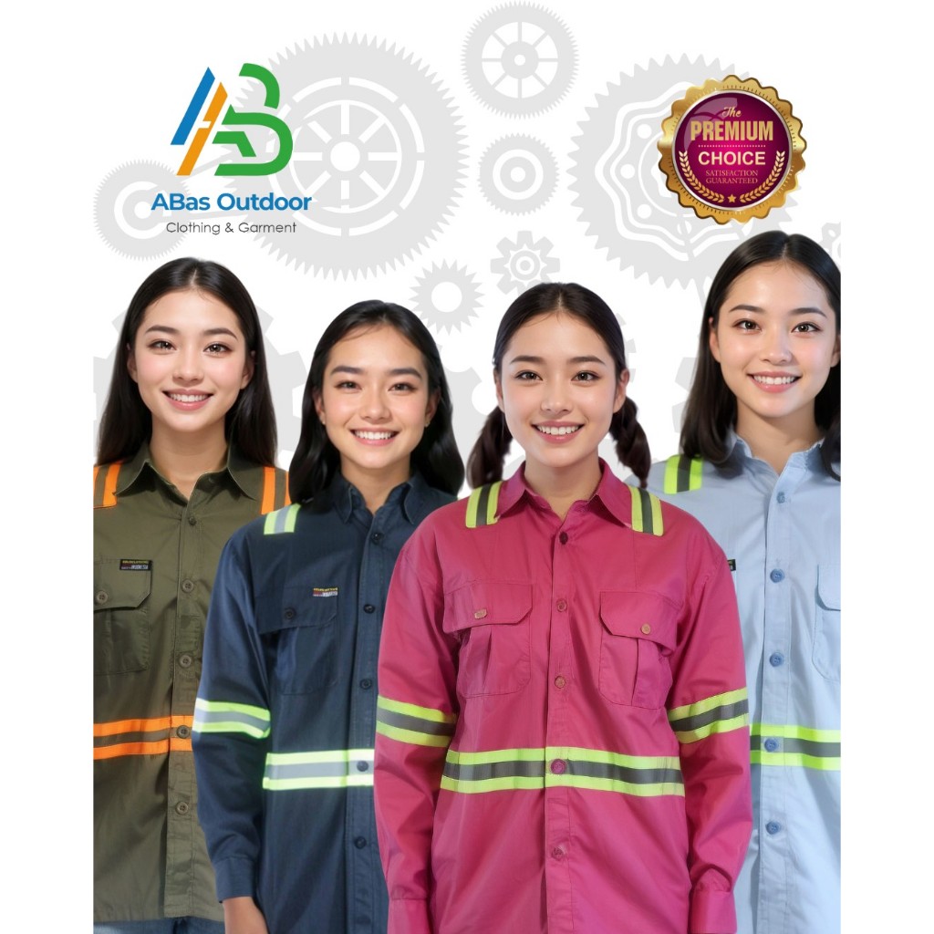 BAJU KERJA SAFETY / Seragam Proyek / Lapangan / Konstruksi / Tambang/ Mekanik/ Operator, Atasan Leng
