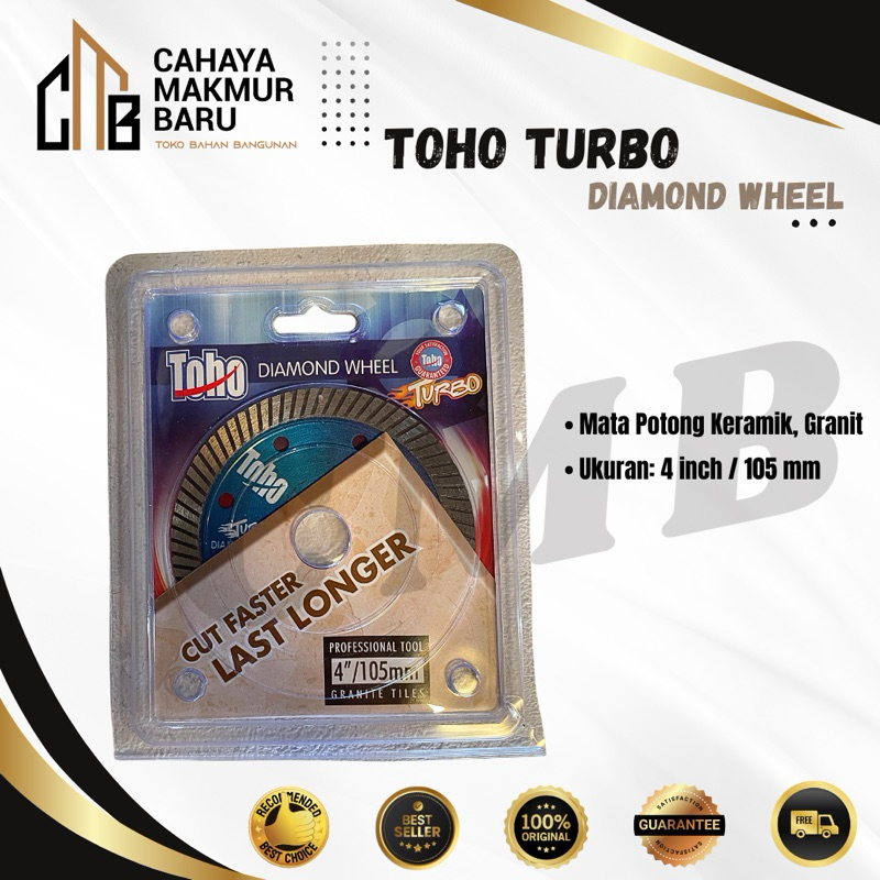 Diamond Wheel Toho Turbo / Mata Potong Keramik Granit 4" Turbo TOHO