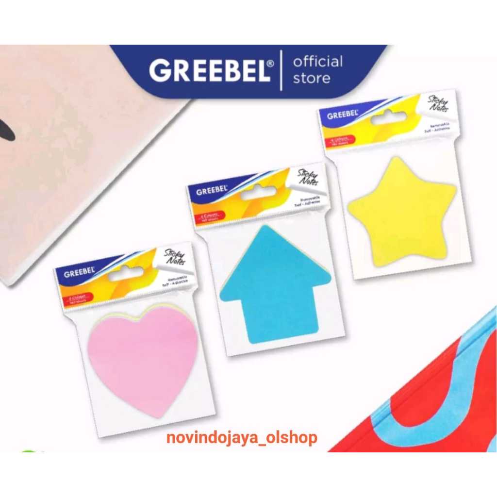 

STICKY NOTES GREEBEL 4W1M LOVE STAR PANAH 4 WARNA 140 SHEETS TERMURAH