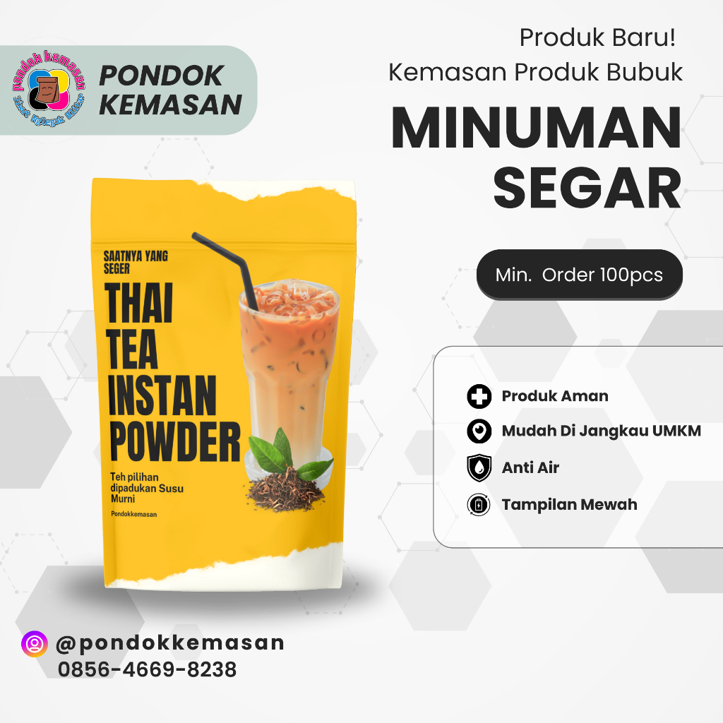 

[produk] Cetak kemasan untuk bubuk minuman enak + ziplock