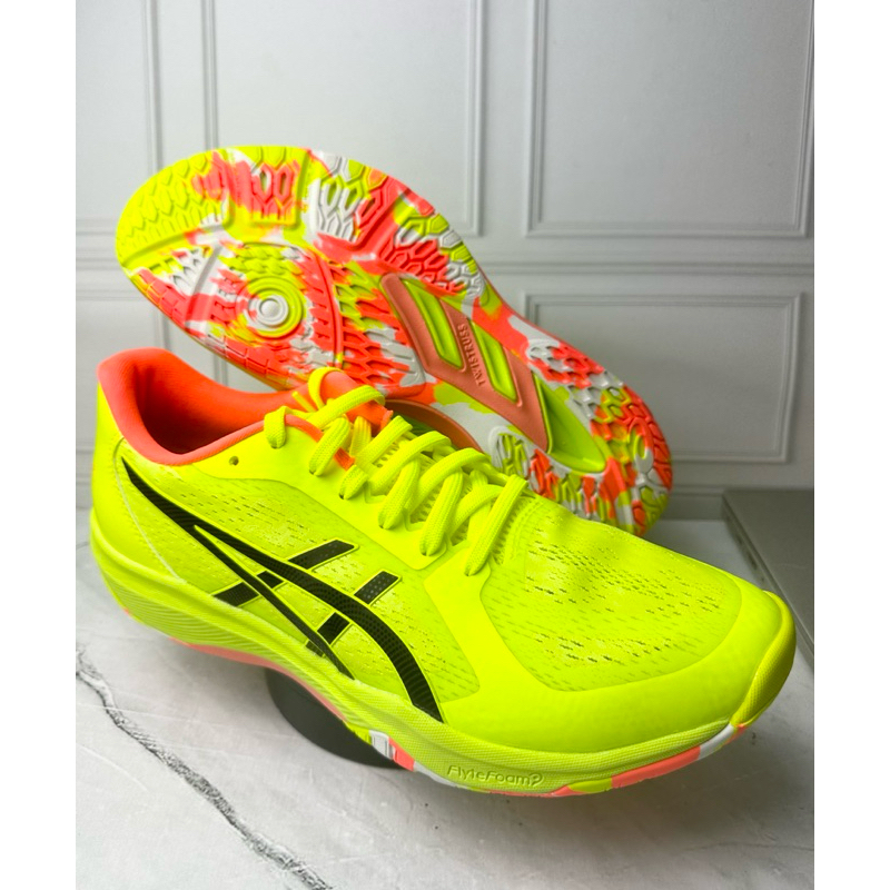 NEW SEPATU TENIS MEJA PINGPONG ASICS DYNAFEATHER PARIS WARNA SAFETY YELLOW BLACK ORIGINAL MARKET JAP