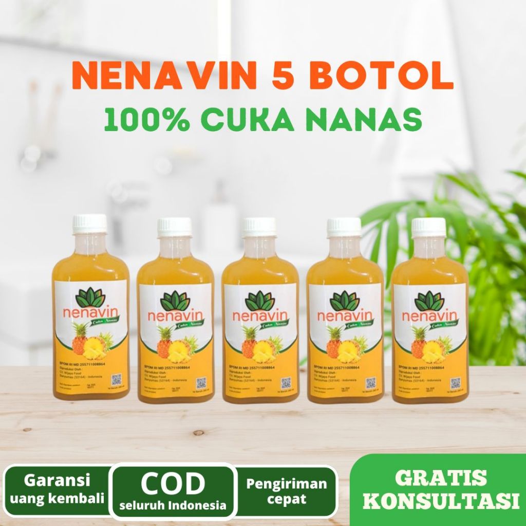

NENAVIN 5 Botol | Cuka Nanas Asli Turunkan Kadar Gula Darah