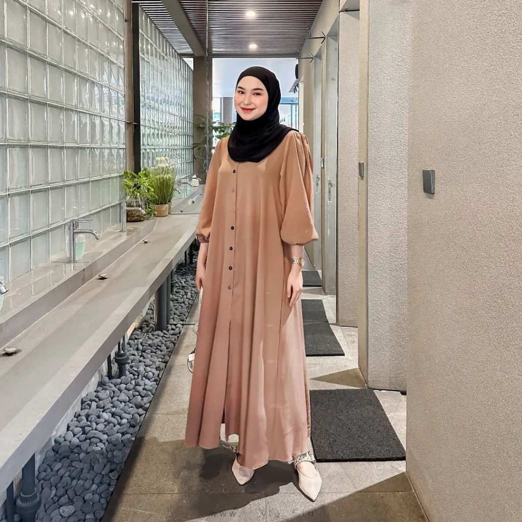 Dress Terbaru / Dress Viral Terbaru / Dress Busui / Azuka Dress / Bahan Polo Linen / Dress / Busui