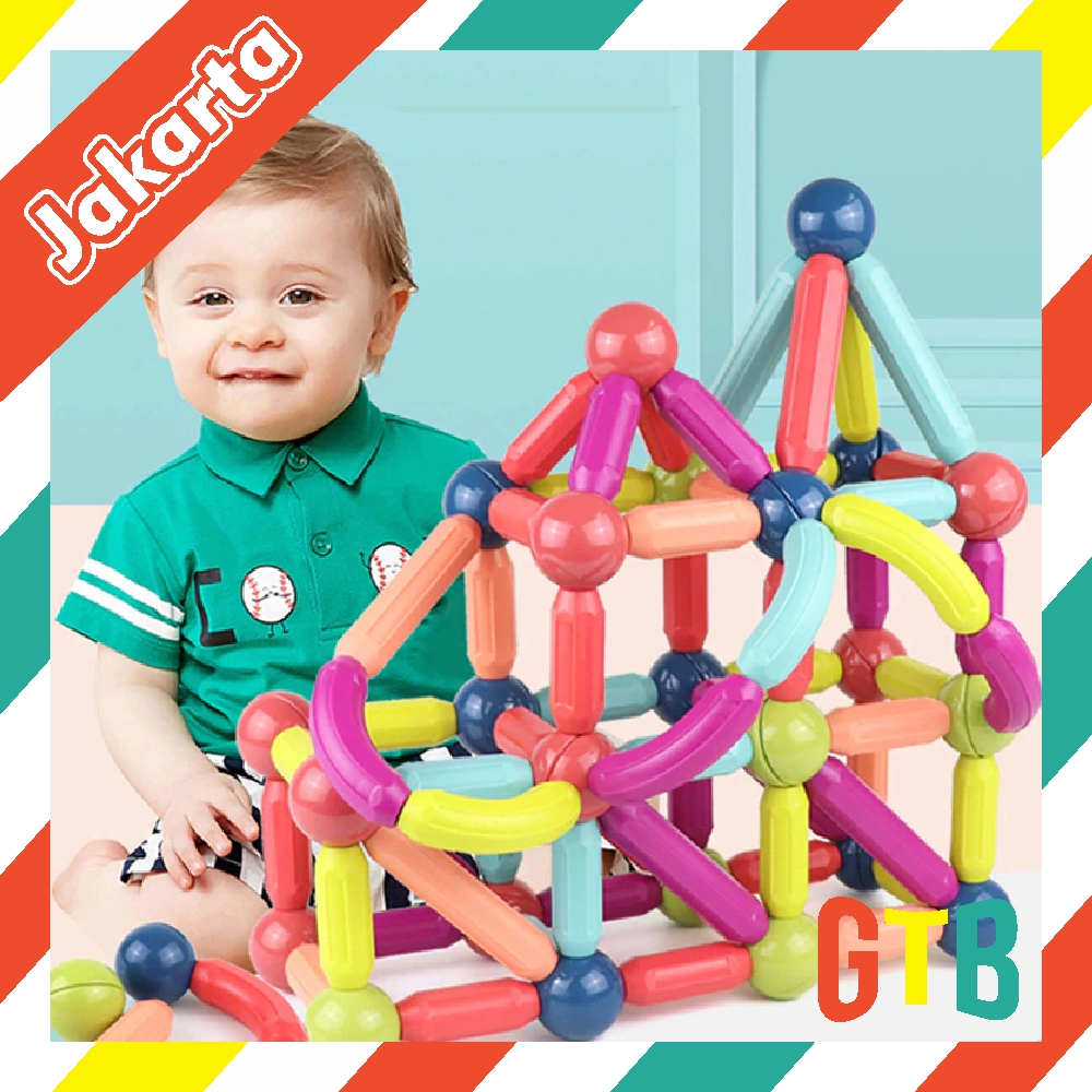 GTB Magnetic Stick Merakit Mainan-mainan Edukasi Anak / Mainan Edukasi Anak / Tongkat Magnetic Build