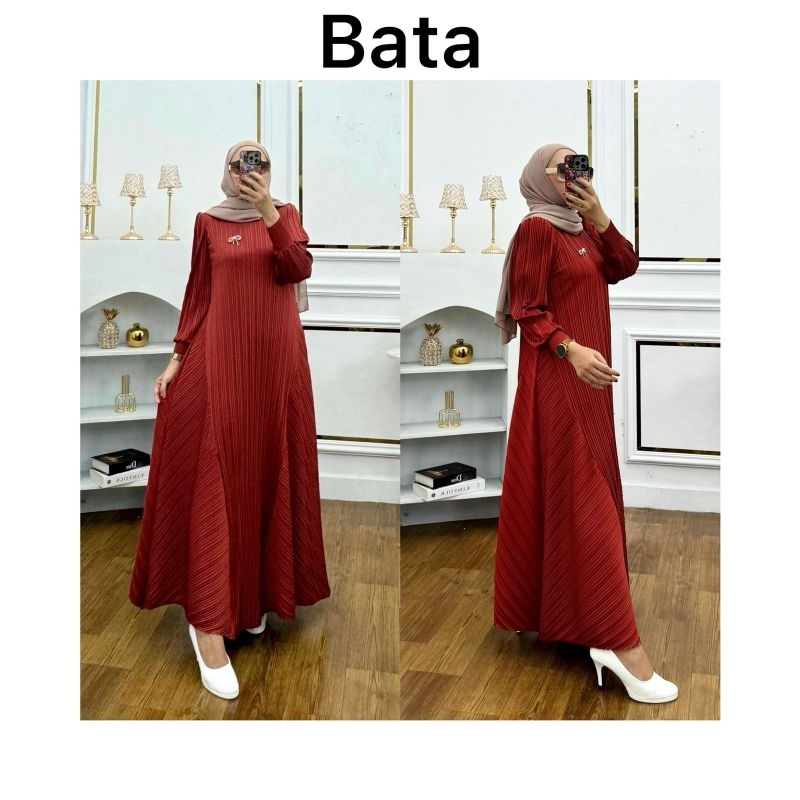 Dress Plisket import/Gamis Plisket