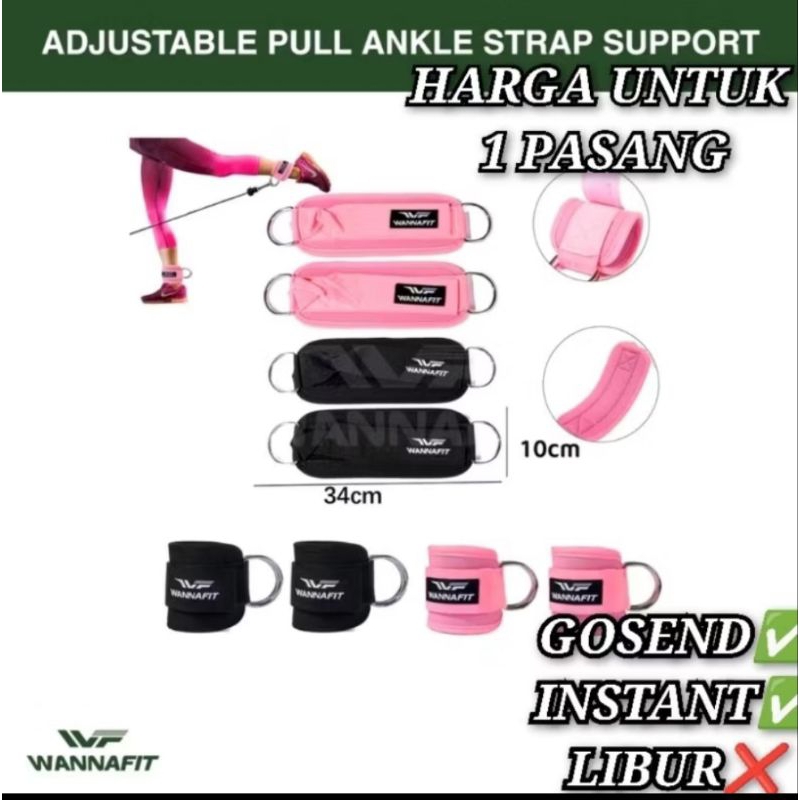 ANKLE STRAP FOR WEIGHT LIFTING EXERCISE ALAT LATIHAN KEKUATAN KAKI ANGKLE ENGKEL SUPPORT ADJUSTABLE 
