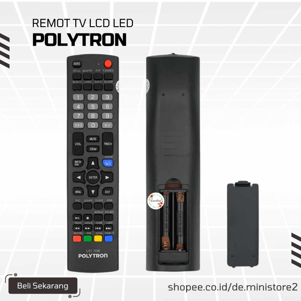 Remot Remote TV Polytron Cinemax LCD LED 81l191 PLD 24T8511 PLD 24T1850 Grade Original