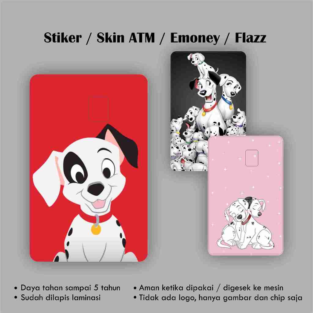 

Stiker ATM Dalmatian / Garskin / Skin Kartu ATM / Emoney / Flazz
