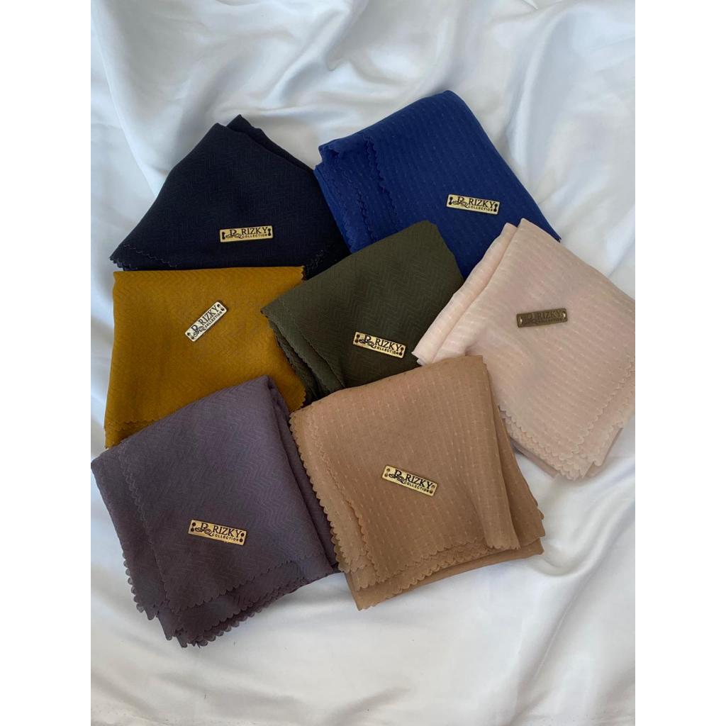 JILBAB SEGIEMPAT VOAL WAFFLE BY RIZKY COLLECTION | VOAL POLOS VOAL WAFFLE PREMIUM LASERCUT (FREE POU