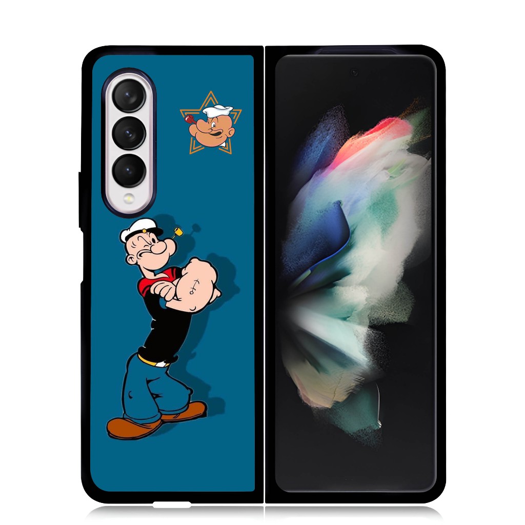 Case Samsung Z FOLD 6 5 4 3 Durable Plastic Galaxy Phone Custom Hardcase POPEYE the Sailorman