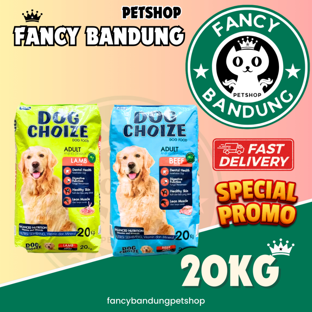 DOG CHOIZE BEEF & LAMB 20KG makanan anjing dog choize EKSPEDISI