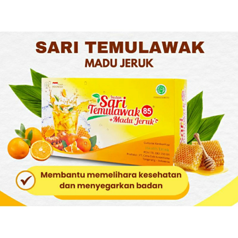 

Sari Temulawak 85 instan +madu jeruk 10 sachets @20g