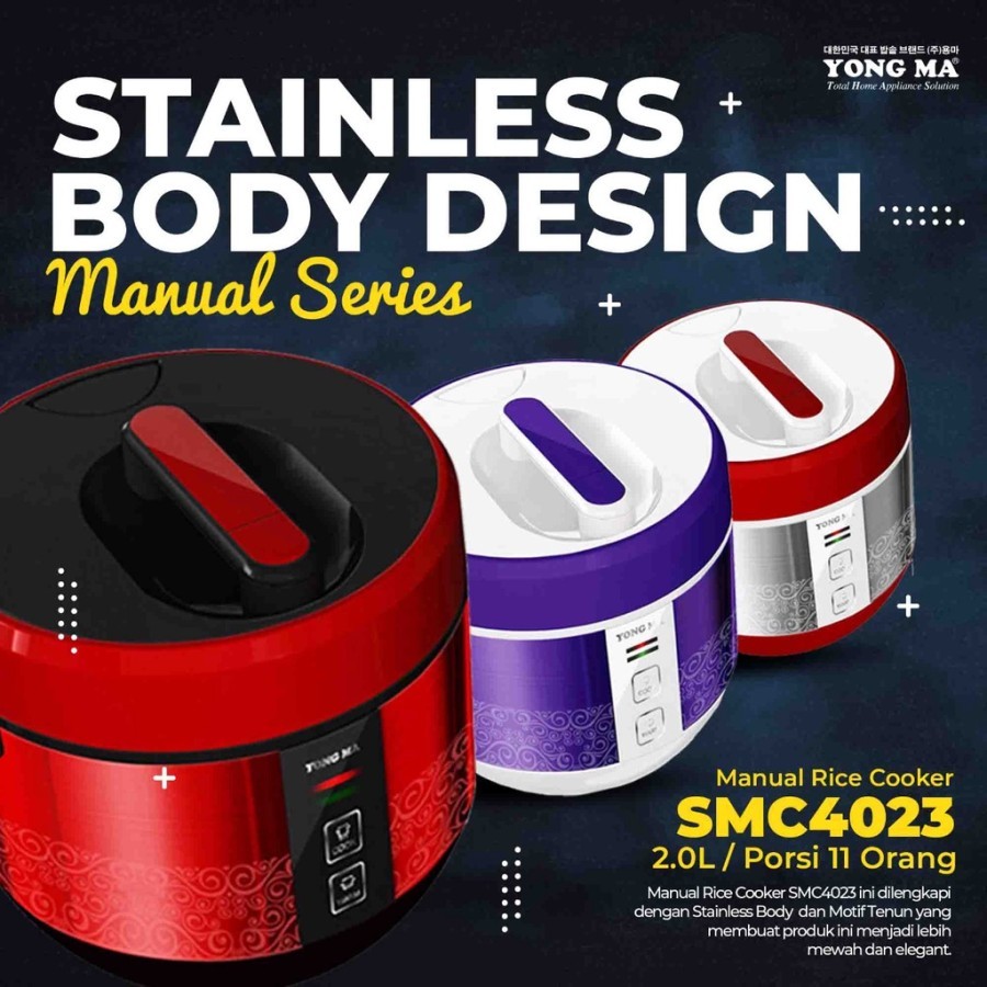 Rice Cooker Magic Com Yong Ma YongMa SMC-4023 Kapasitas 2 Liter