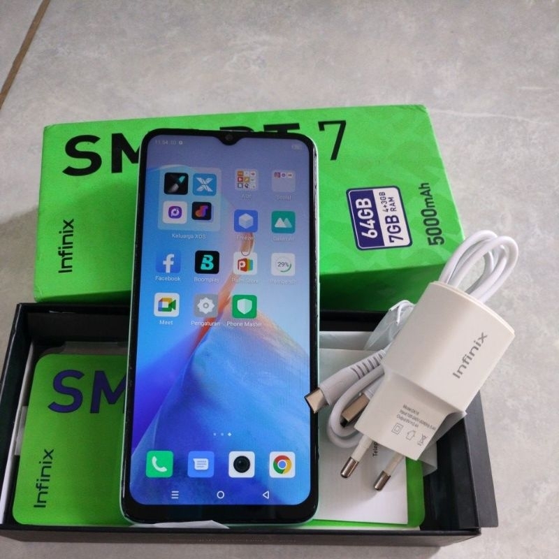 infinix smart 7  ram 7(4+3)/64  bekas second mulus