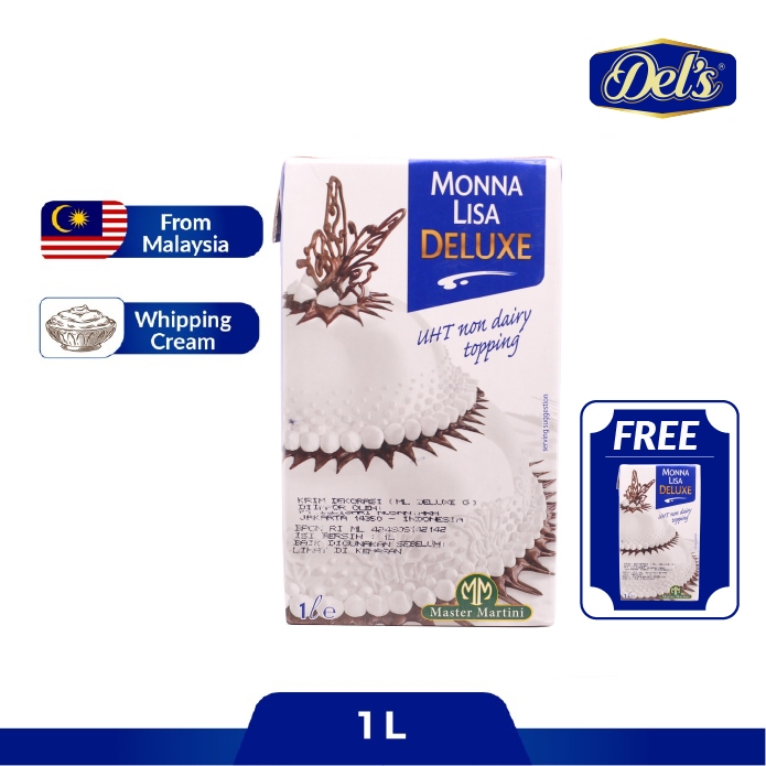 

Monnalisa Deluxe G / Monna Lisa Deluxe G - Whipping Cream Non Dairy - 1Lt