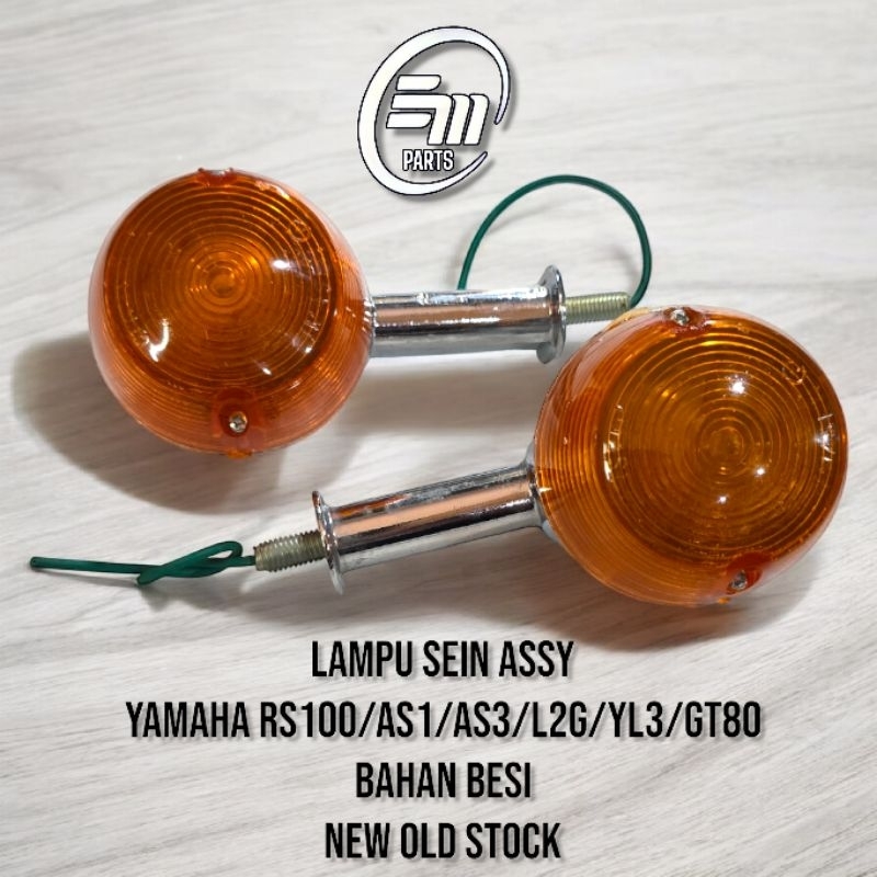 LAMPU SEIN SEN RETENG RITING RETING BELAKANG ASSY BAHAN BESI VINTAGE ANTIK 1 SET KANAN KIRI YAMAHA R