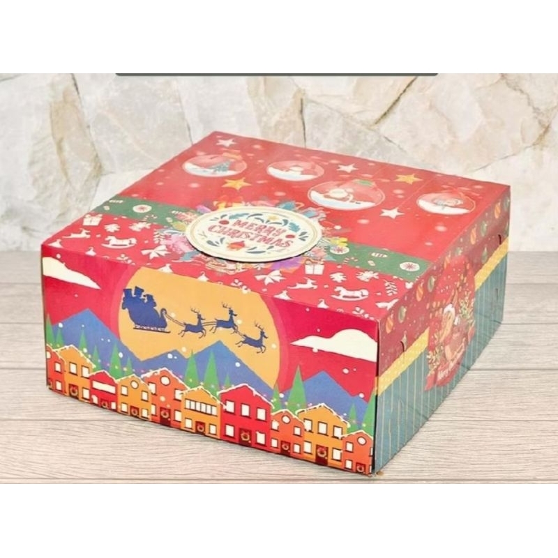

Xmas Natal Christmas Box Kue UK 25*25*11cm Per 2 pcs