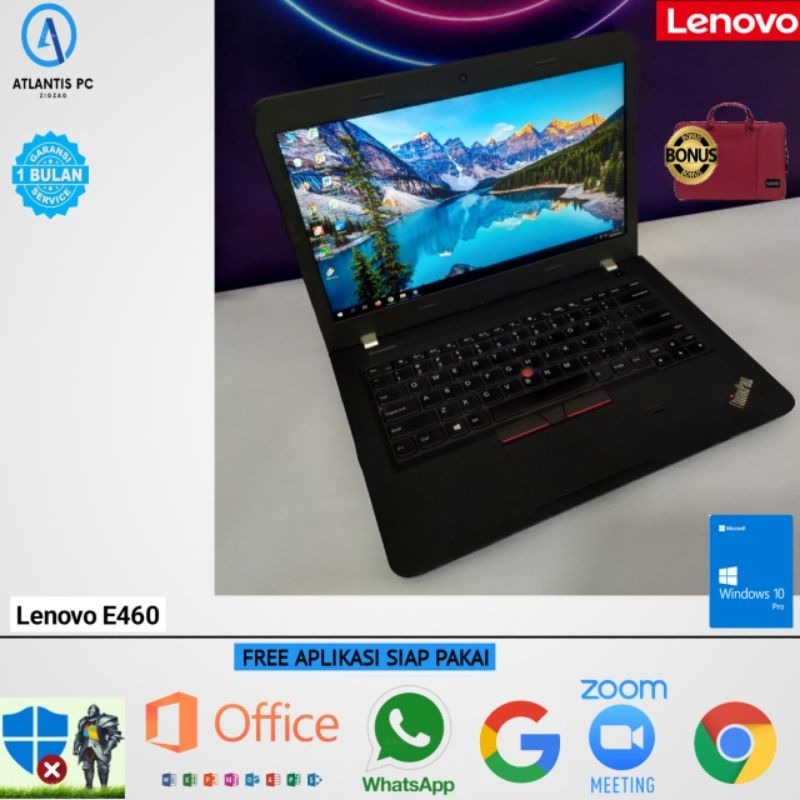 Laptop Lenovo E460 Core i7 gen 6 Ram 8GB HDD 500GB Windows 10 SIAP PAKAI 