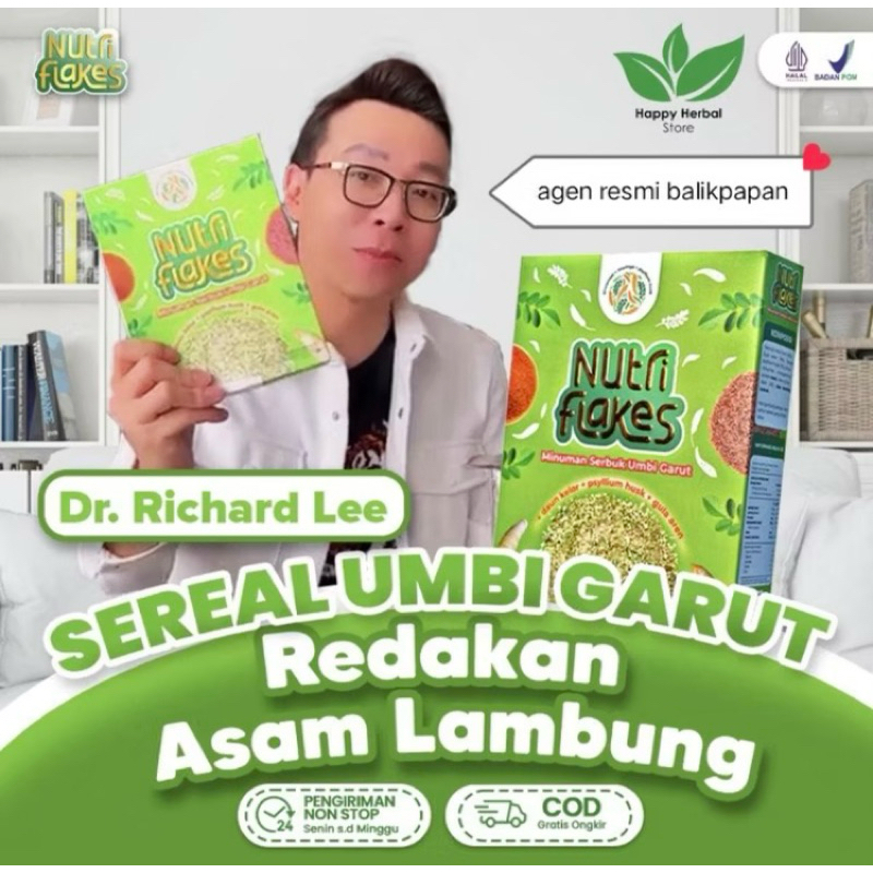 

Nutriflakes sereal umbi garut dr Richard lee atasi asam lambung, maag, gerd