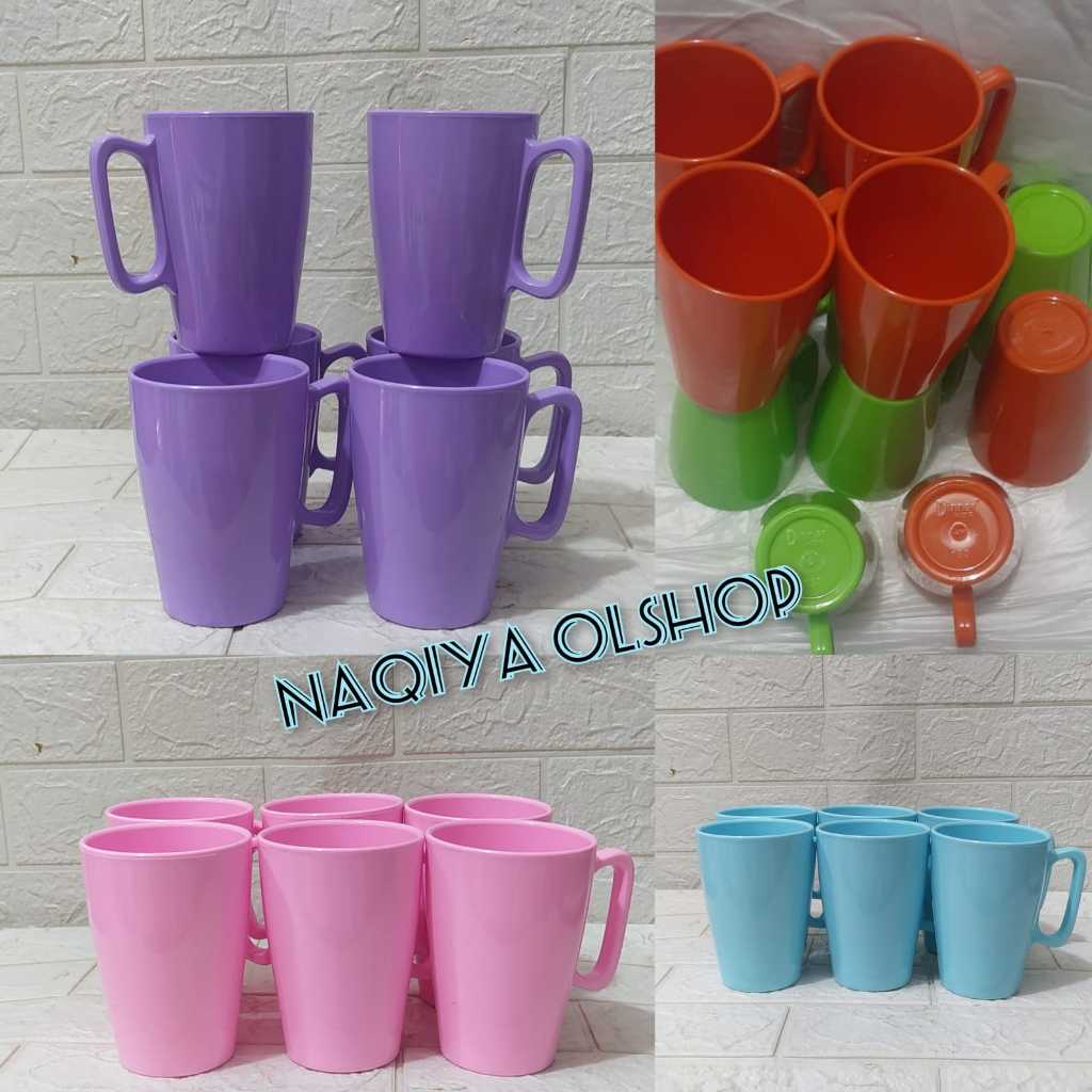 MUG KOPI MELAMIN/ GELAS MELAMIN MEWAH / GELAS GAGANG MELAMIN / MUG SEMI MELAMIN