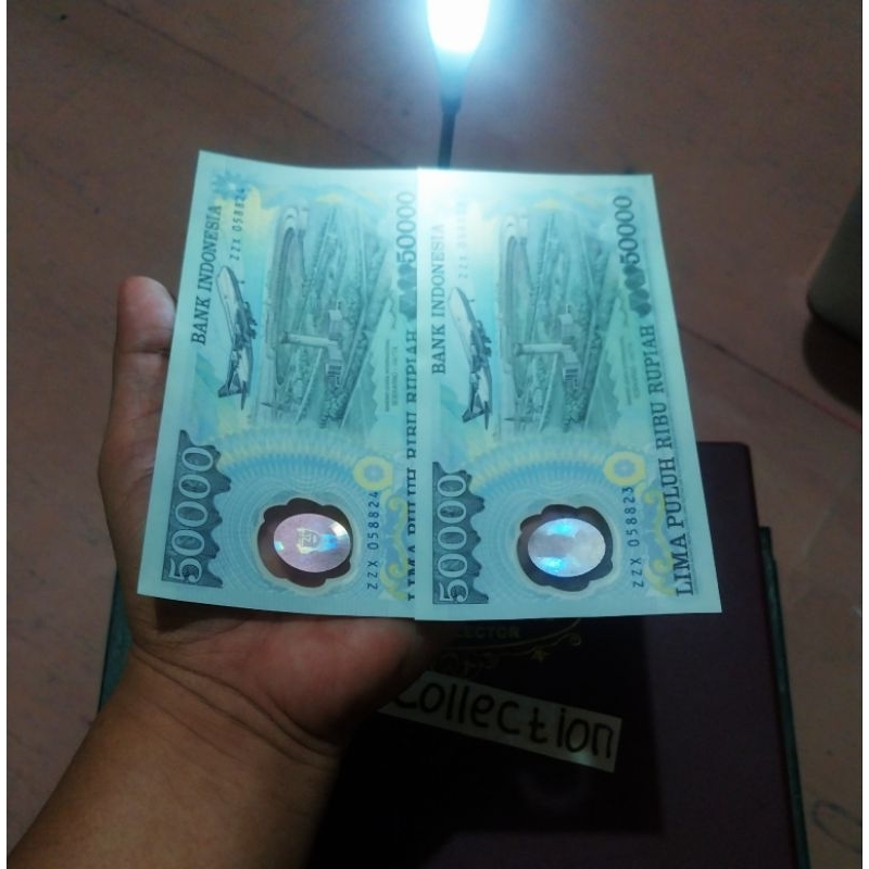 Uang kuno 50000 polymer suharto 1993