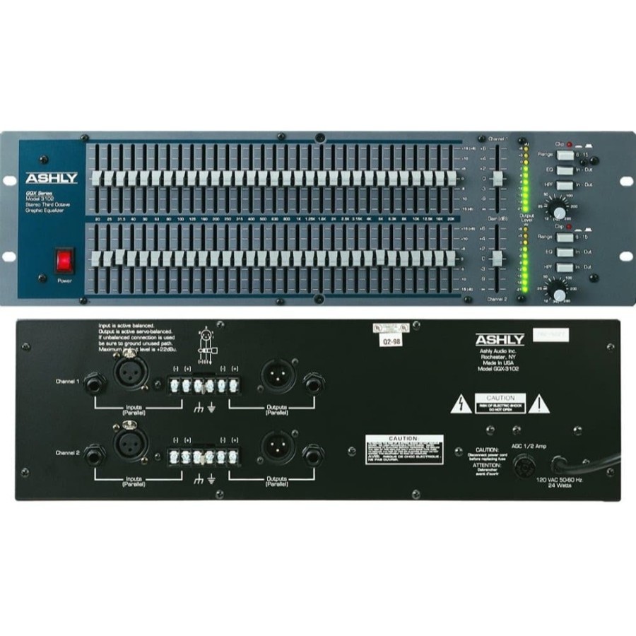 Equalizer eq ashly GQX 3102 GQX3102 ashley 3102 ( 2 x 31 chanel )