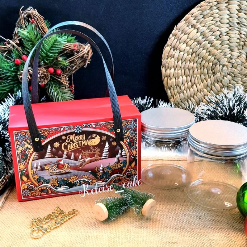 

( isi 4 BOX / @ 8.000 ) DUS CHRISTMAS/NATAL UKURAN 19 CM X 9 CM X 12 CM
