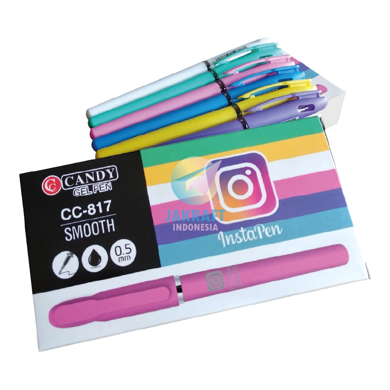 

Pulpen Gel Squeezy Instapen Tinta Hitam 0.5mm