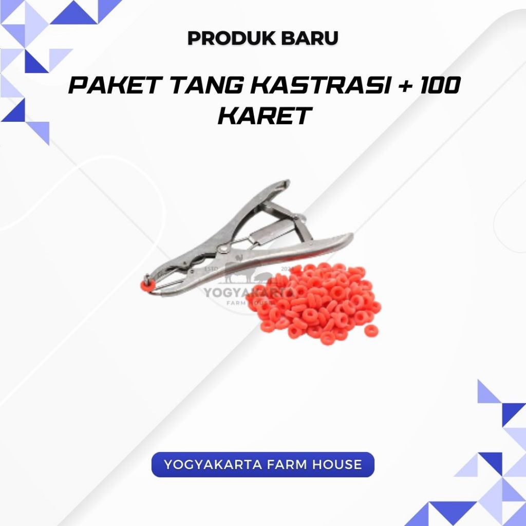 PAKET - Tang Kastrasi  + 100 pcs Karet Kastrasi