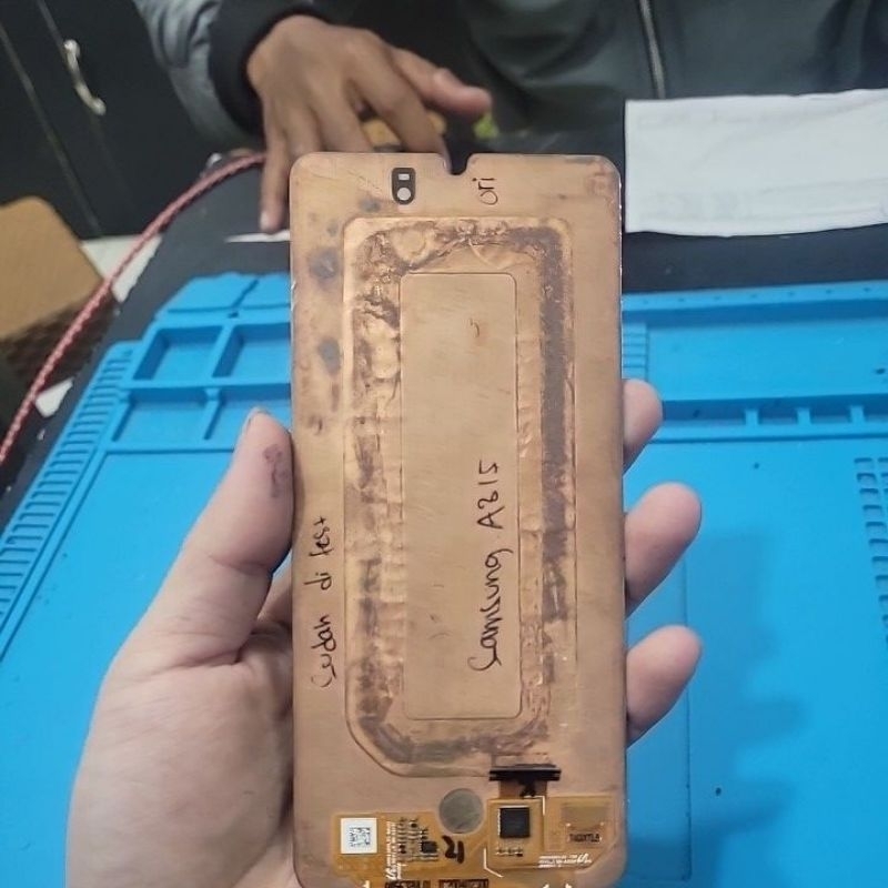 lcd original samsung a315 a31 minus kaca baret