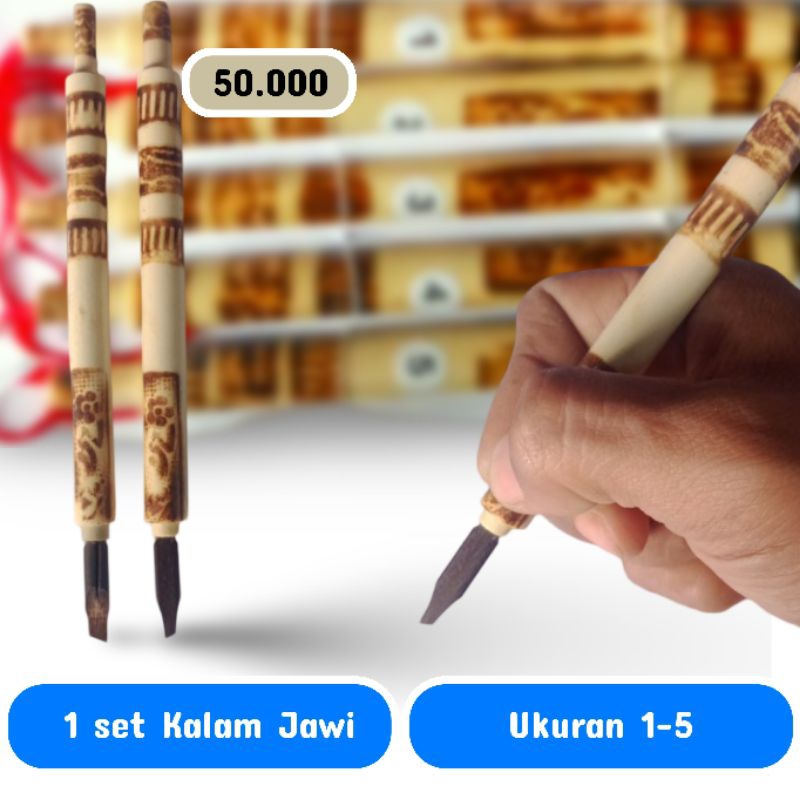 

1 set kalam jawi lidi aren ukuran 1-5 ml