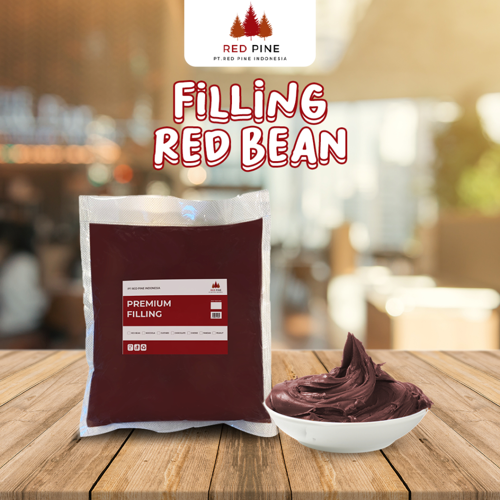

Selai/Topping/ Filling Premium Isian Kue/Roti Rasa kacang merah/Bun Filling Red Bean 1 Kg