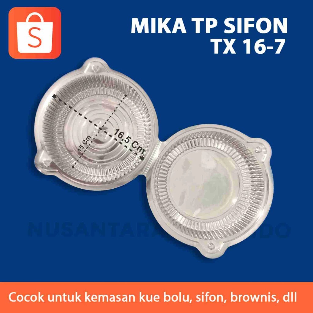 ( ISI 20 PCS ) Mika Sifon Tx-16 / Mika Kue Bolu Bulat 16 Cm Tinggi 8 Cm / Mika bolu Chiffon